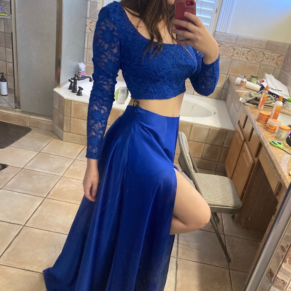 Royal blue 2 piece set